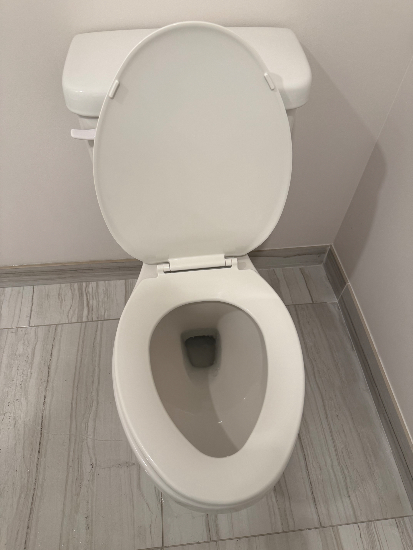 Toilet and clean bathroom floor